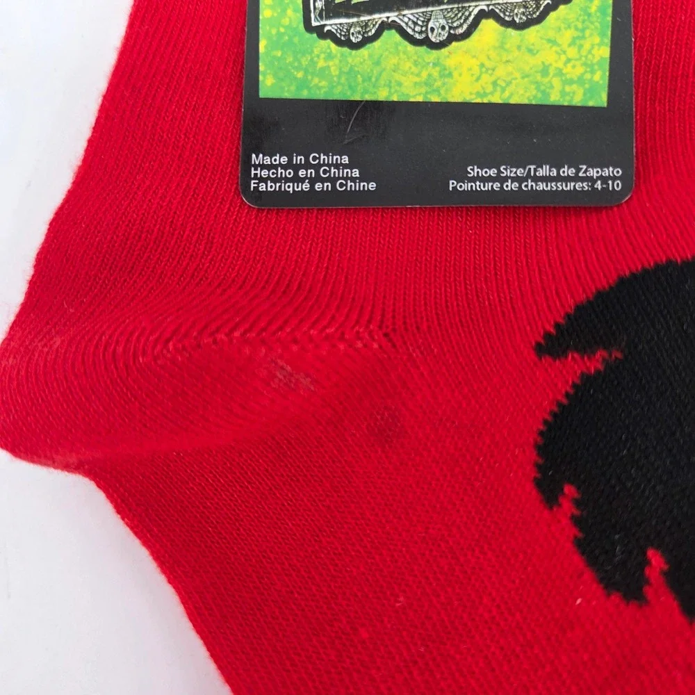 Beetlejuice Character Socks Red Lace Trim Womens Shoe Size 4-10 New